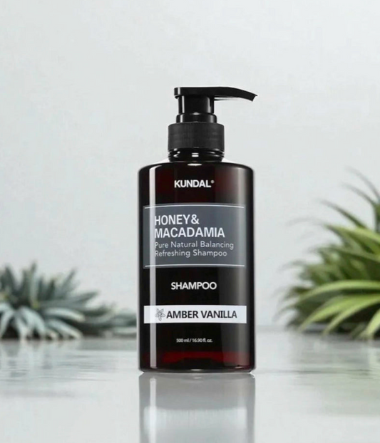 Kundal - Honey & Macadamia Natural Shampoo, Amber Vanilla 500ml